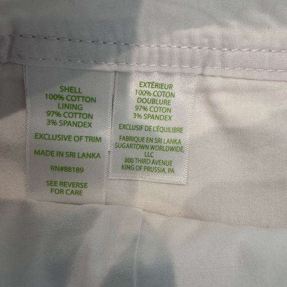 NWOT Lilly Pulitzer White Scalloped Skort with Pink Label - Picture 5 of 7